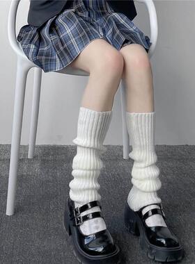 大象袜女白色JK袜堆堆袜学院风制服袜子长筒袜日系泡泡袜过膝袜
