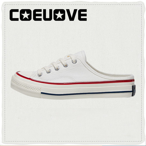 coeuove1970s帆布鞋半拖鞋懒人鞋