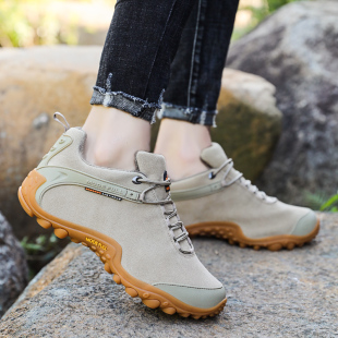 攀士麦乐户外登山鞋女防水防滑徒步鞋男轻便透气爬山鞋春秋高帮