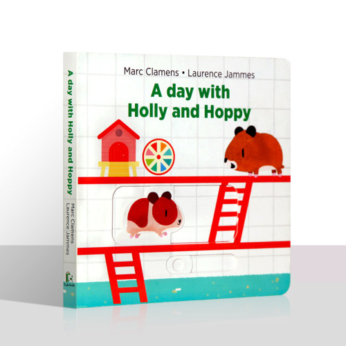 点读版 小仓鼠霍莉和霍皮的一天A day with Holly and Hoppy 1-3-6岁婴幼儿宝宝英语启蒙翻翻书 趣味机关书 支持小怪兽笔点读