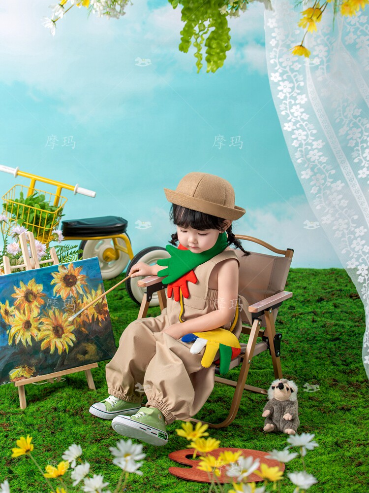 儿童摄影服装影楼写真艺术照2-3岁小童可爱拍照外景衣服周岁宝宝
