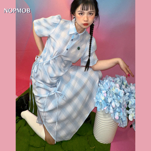 改良旗袍连衣裙女夏 原创设计感小众显白瘦新中式 NOPMOB 民国少女