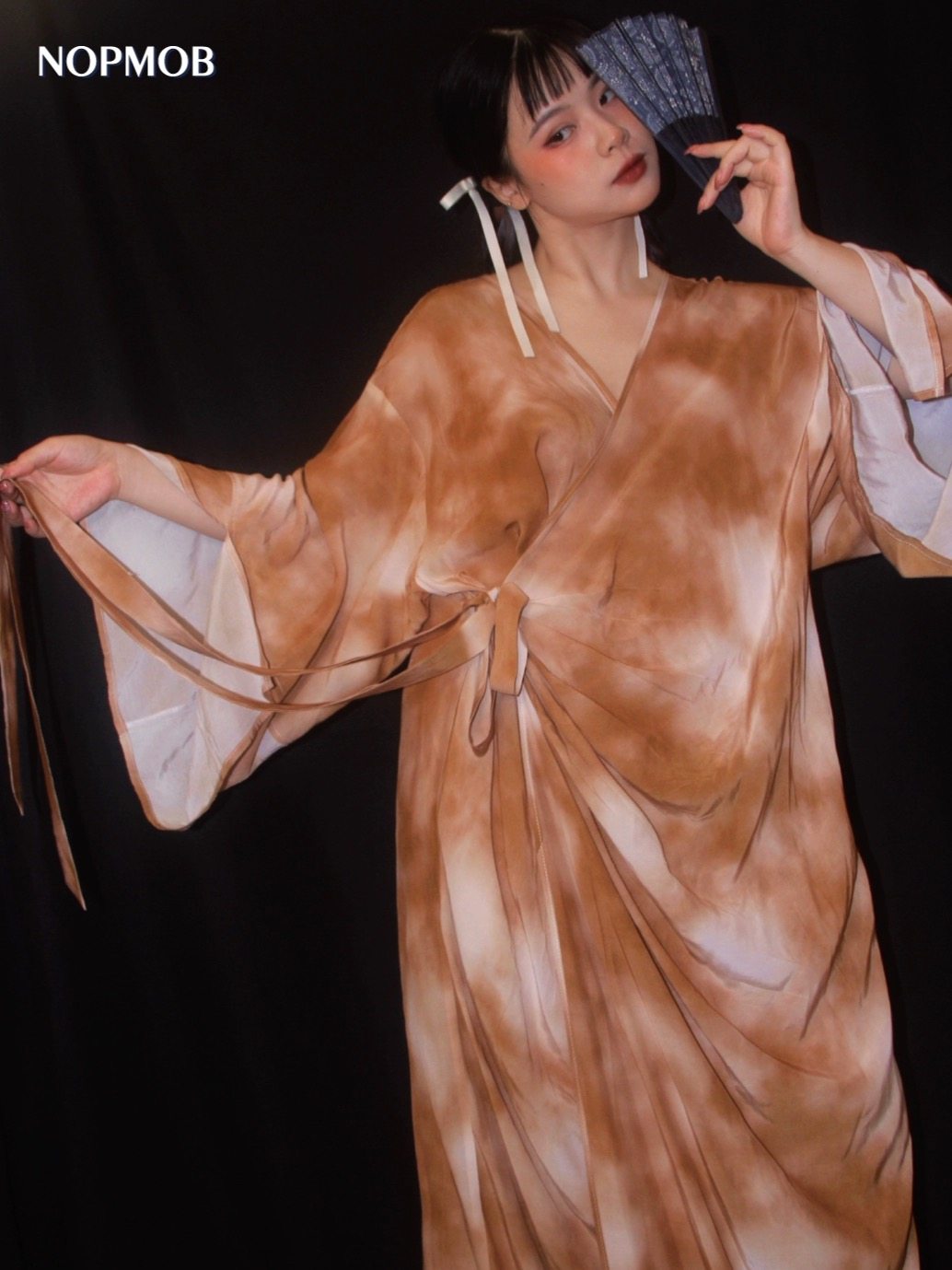 NOPMOB 新中式中国风植物染设计感小众和茶服汉服外套开衫连衣裙