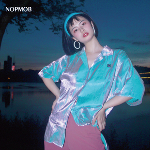 nopmob日薄西山人鱼姬原创设计感百搭上衣原创小众衬衣宽松衬衫 女