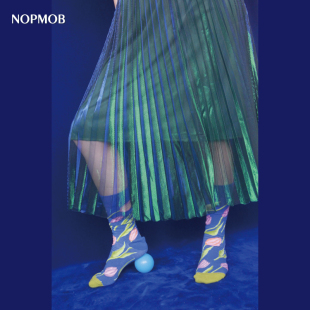 高腰时尚 走路带风百搭偏光中长款 百褶裙 闪闪发光 NOPMOB