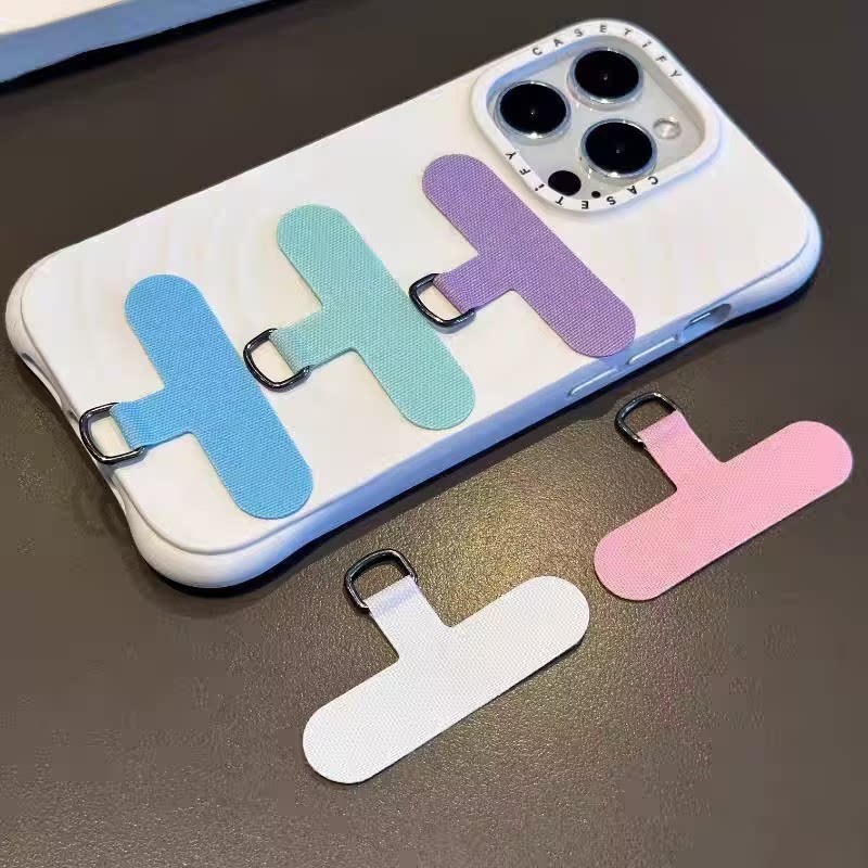 手机挂绳垫片夹片 D扣tpu彩色固化布固定卡片可拆卸彩色多功能片