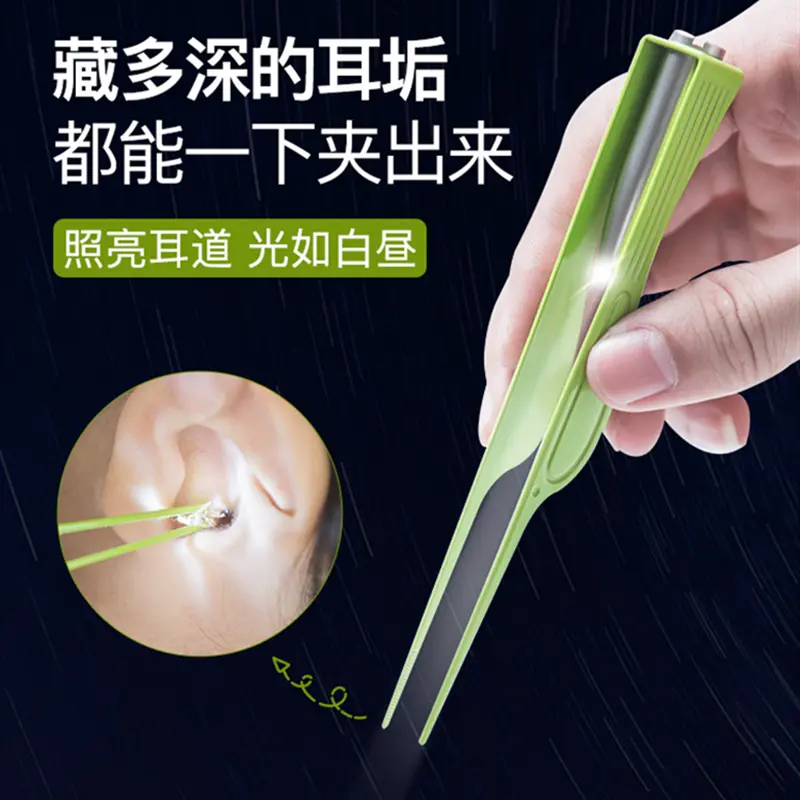 掏耳神器挖耳勺发光带灯宝宝耳屎儿童专用抠扣挖耳朵安全镊子高清