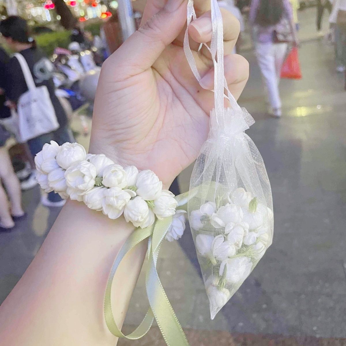 高颜值桂花香袋空袋摆地摊小众卧室简约物料车载礼品网纱袋束口袋