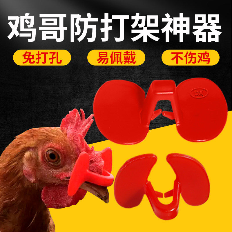 防啄型鸡眼镜中号大号通用鸡眼睛防打架山鸡土鸡眼罩野鸡眼镜无栓