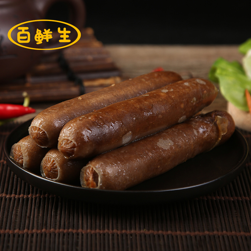 台湾风味黑鸭香肠烧烤油炸肉肠香肠热狗手抓饼黑鸭烤肠1.5kg