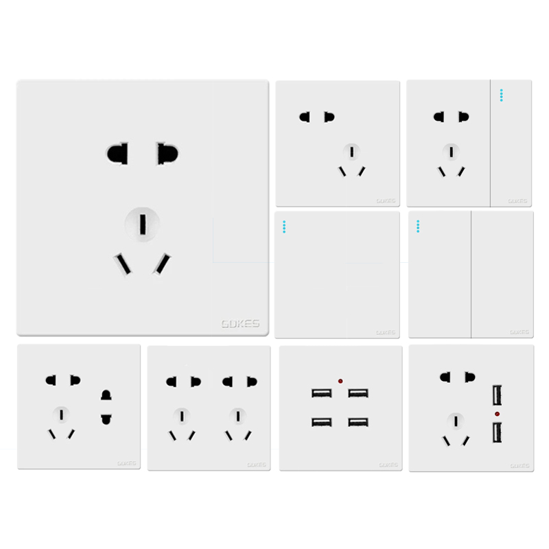 粤奇胜86型超大板开关插座面板