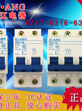 珠江DZ47-63小型断路器空气开关电闸家用保护器1P16A2P32A3P40A63