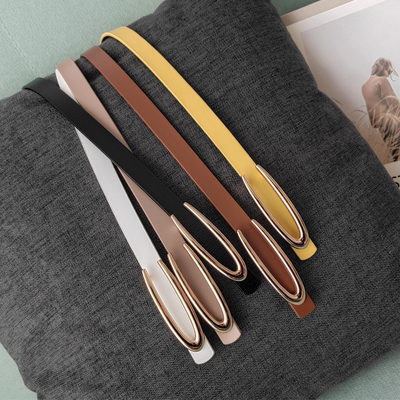 女时尚牛皮装饰细腰带