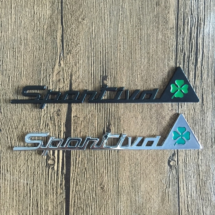 阿尔法罗密欧改装四叶草叶子板标志Giulia stelvio车标装饰车尾贴