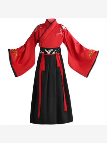 汉服儿童古装国学服中小学生六一雪龙吟扇子舞男女霸气武侠风套装