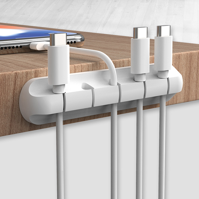 数据线收纳理线器充电线固定器桌面整理走线神器集线器自粘线卡子