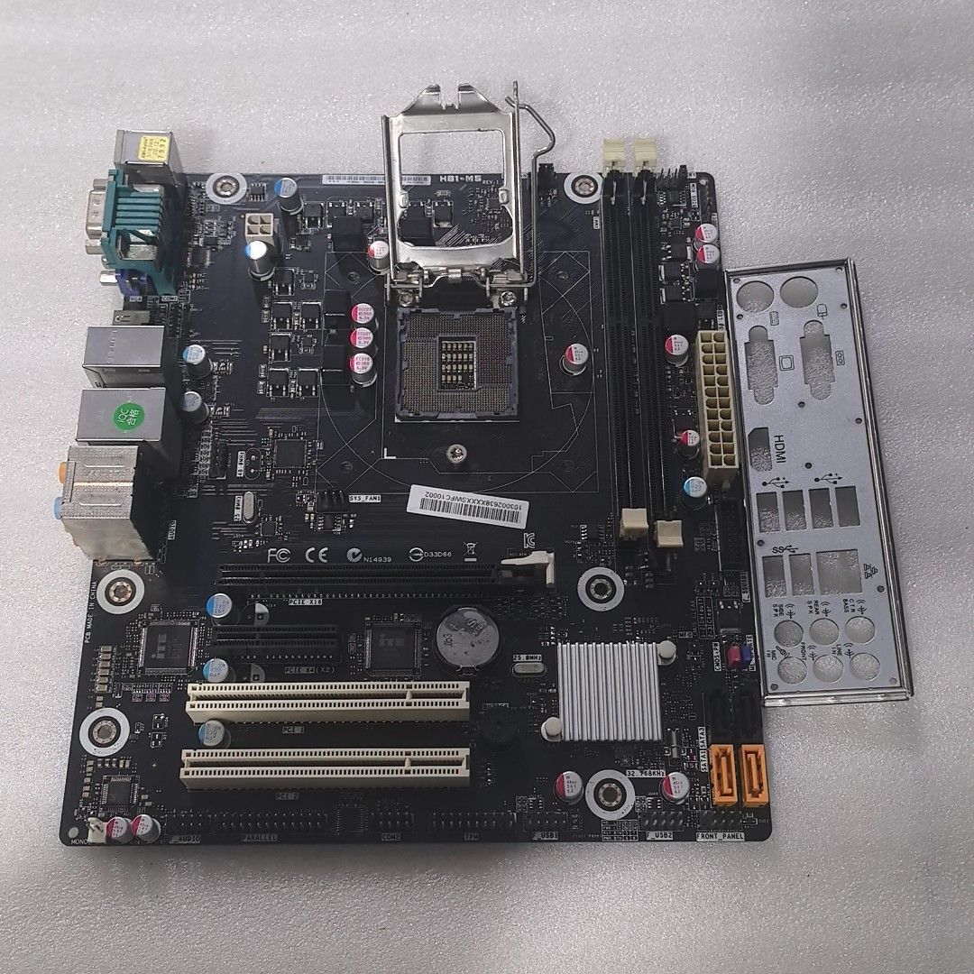 拆件欧盟 H81-M5主板 测试包好 带挡板成色不错