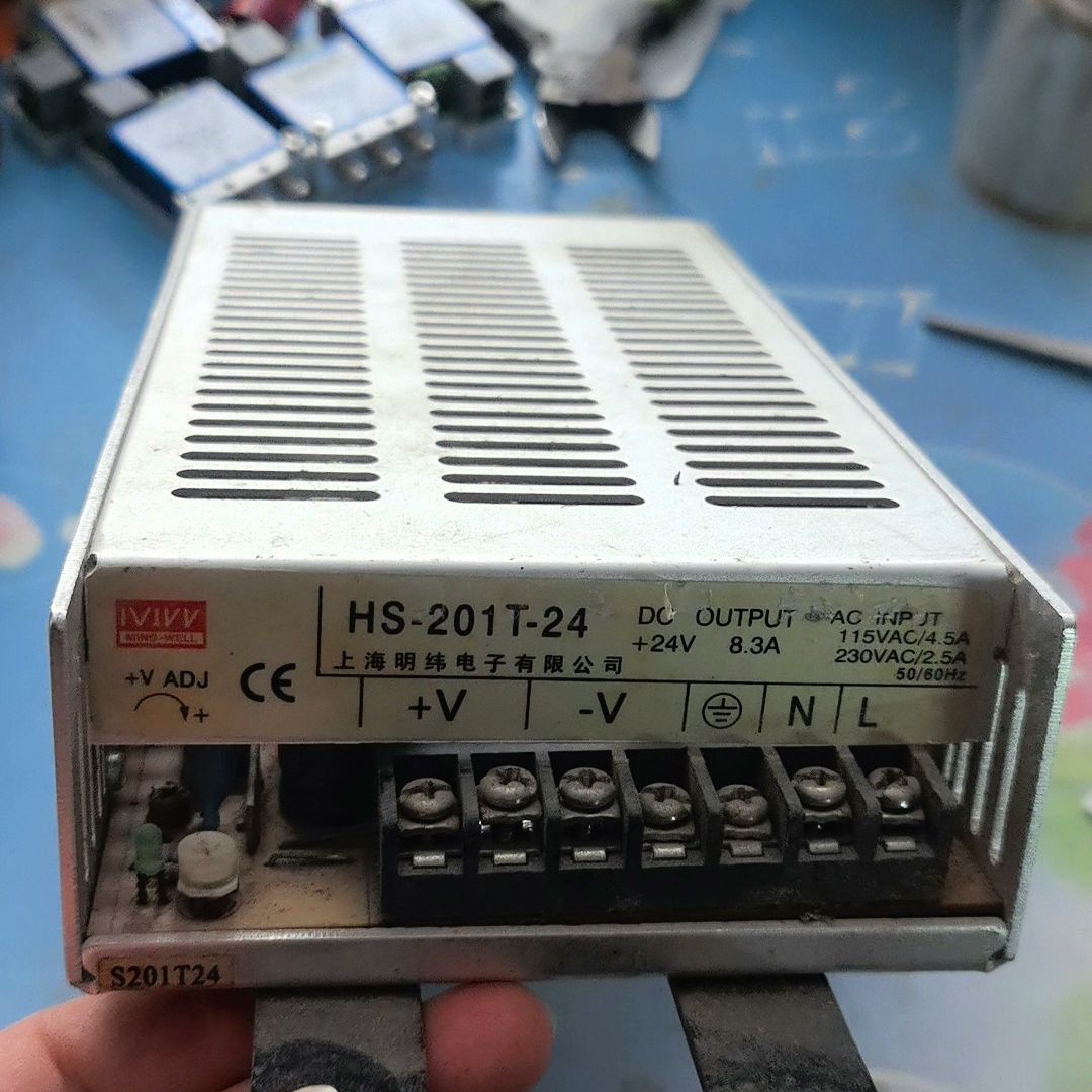 上海明纬电子 HS-201T-24  开关电源 24V8.3