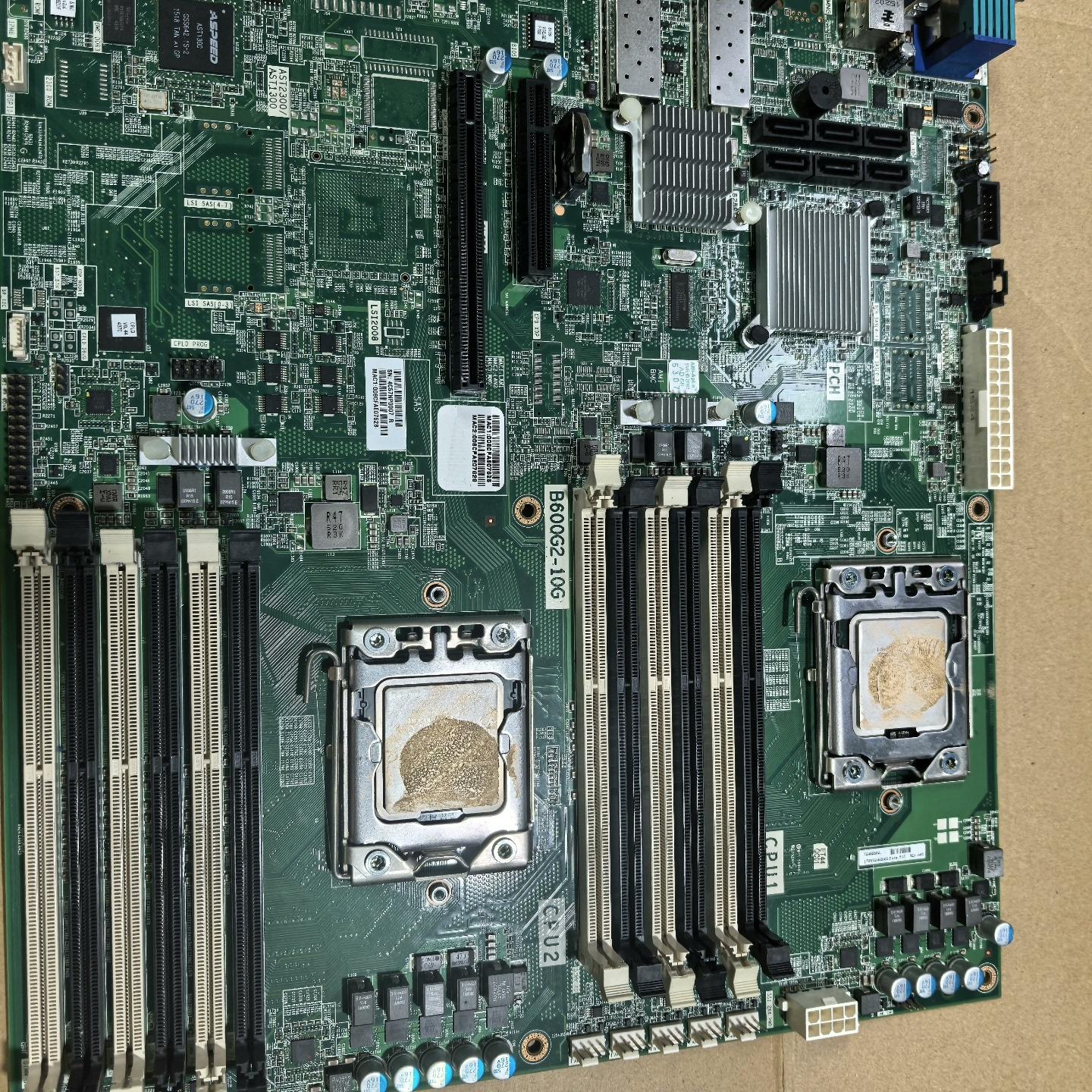 拆机服务器主板 型号B600G2-10G 双路CPU插槽 8