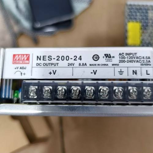 #电源 带 明纬24v开关电源NES-200W-24
