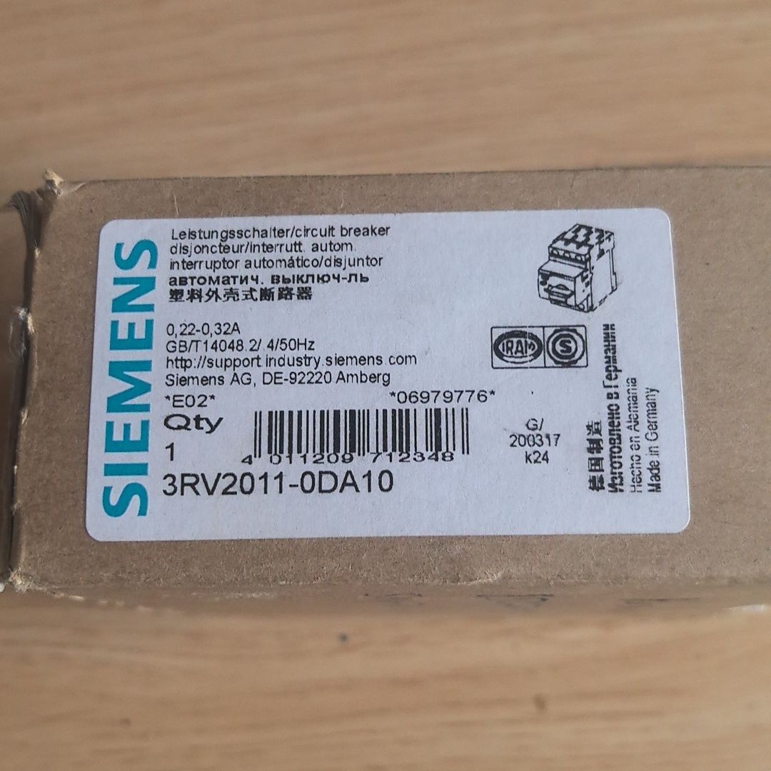 3RV2011-0DA10塑料外壳断路器 德国制造 0