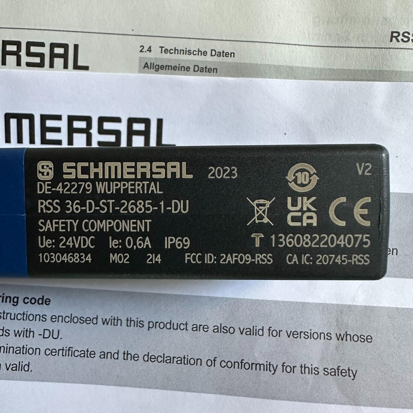 SCHMERSAL施迈赛RSS36安全传感器