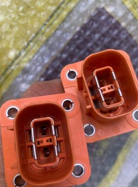 TE泰科2310540-1新能源汽车连接器 橙色外壳 公母插