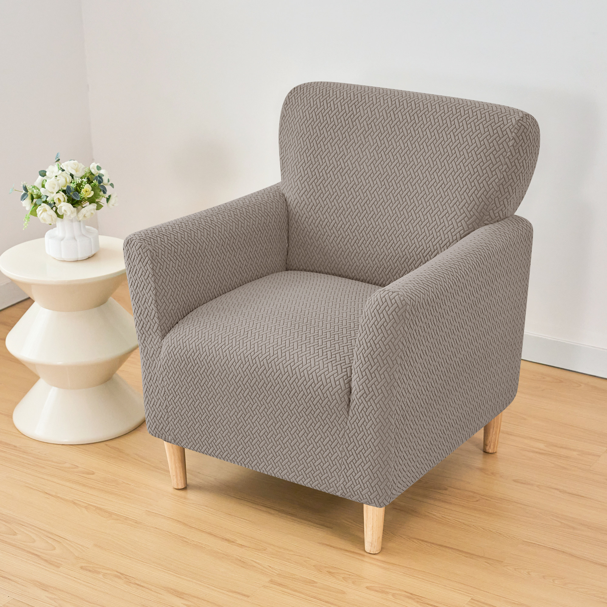 弹力防尘小单人沙发套罩笠万能全包靠背套美甲网吧咖啡厅小型盖布