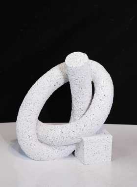 新款直销工厂直营 现代简约树脂抽象结绳摆件工艺品 客厅茶几桌面