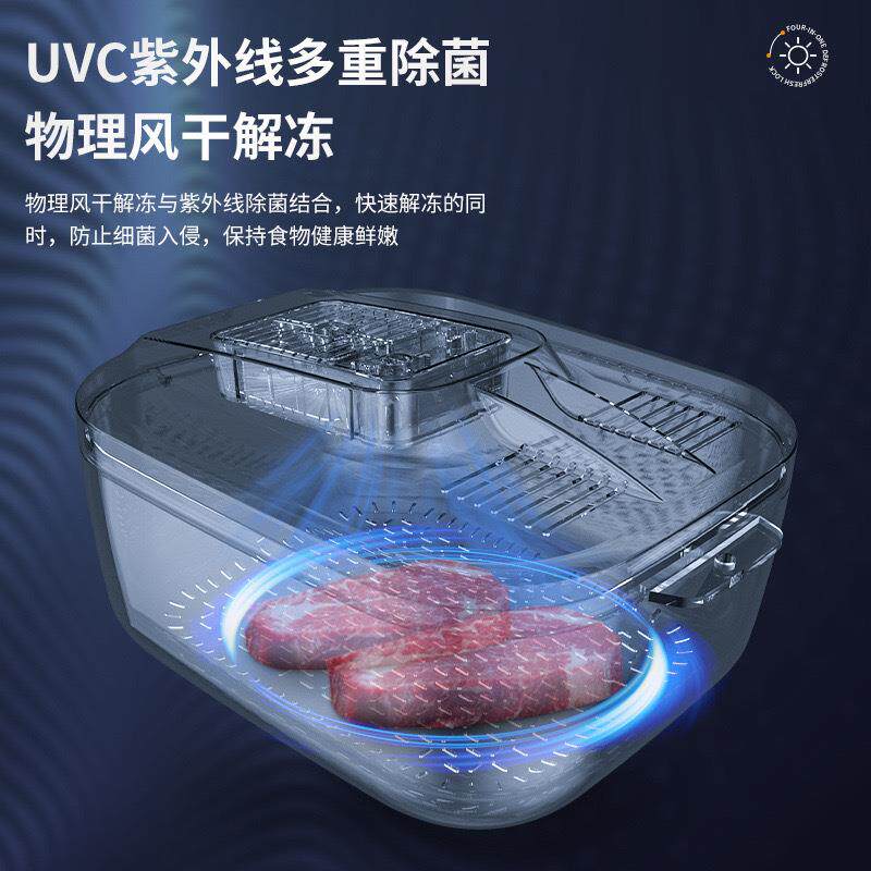 新款直销家用食物快速解冻器多功能四合一厨房食品解冻神器保鲜防