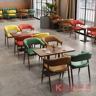 新款直销咖啡厅桌椅组合洒吧清吧音乐餐厅烧烤奶茶店卡座沙发圆桌