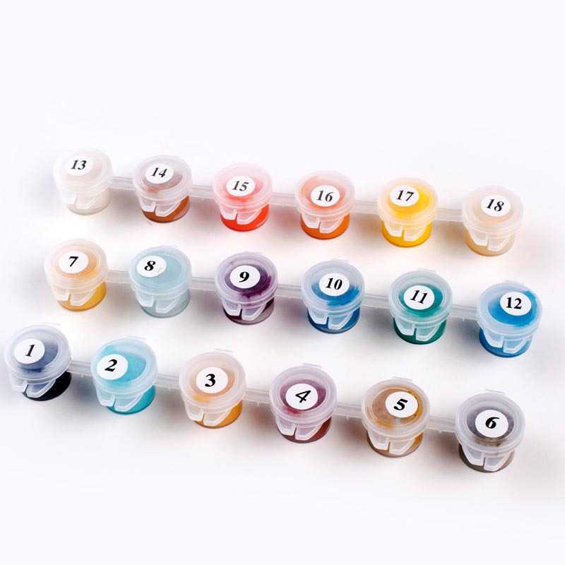 新款直销无框DIY数字油画黄昏小船静物填色纯手绘装饰画客厅装饰8