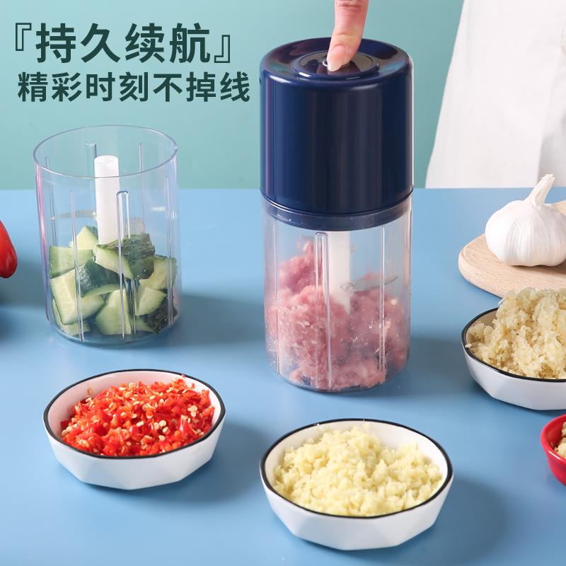 新款直销跨境家用电动小型打剁肉碎肉机切搅多功能压蒜泥神器辅食