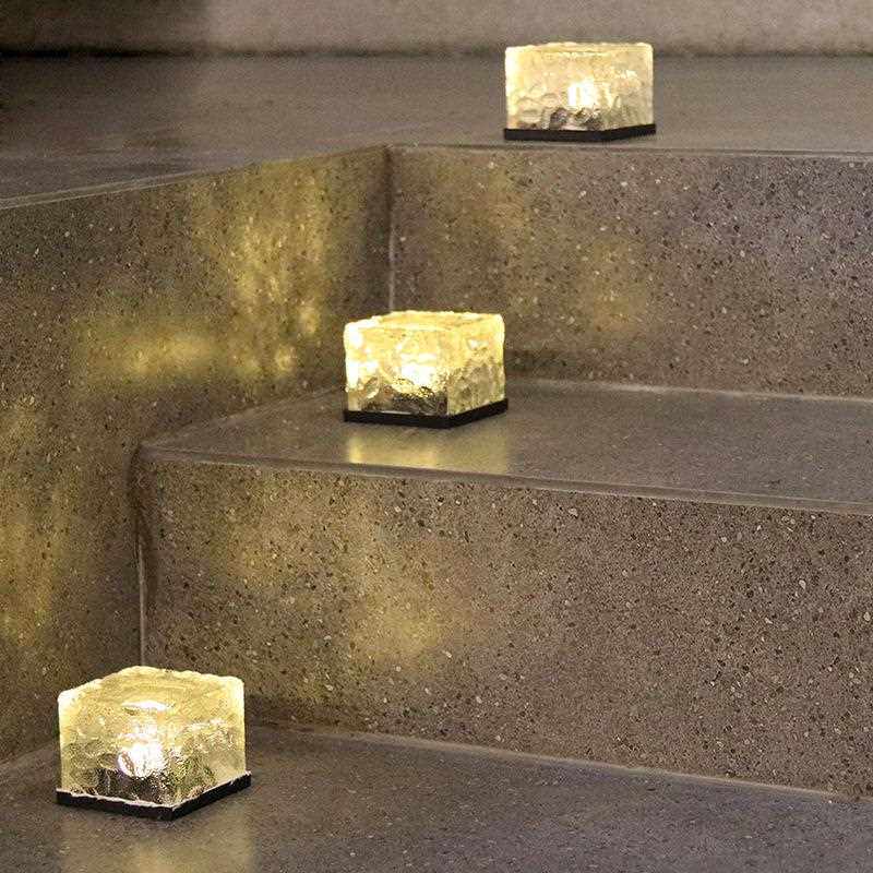 新款直销跨境热卖 4LED冰灯家用地埋冰花地砖灯 防水草地花园庭院