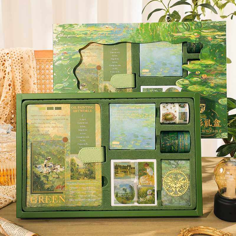 新款直销寓见诚品油画光影系列礼盒复古油画手账本礼盒套装高颜值,文具电教/文化用品/商务用品,手帐/日程本/计划本,淘宝优惠券,粉丝福利购,淘宝优惠卷