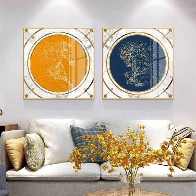 新款直销正方形抽象马客厅艺术画民宿酒店餐厅装饰壁画楼梯走廊挂图片