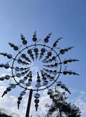 新款直销跨境金属旋转创意独立户外花园庭院铁艺地插装饰工艺品