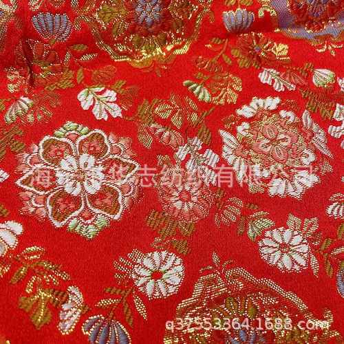 新款直销 经典日式花150cm提花面料唐装旗袍民族服饰织锦缎布料