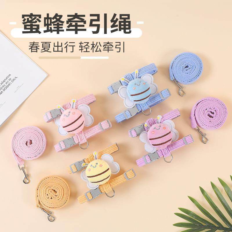 新款直销猫咪牵引绳防挣脱外出专用拴溜猫绳工字型网红可调节胸背
