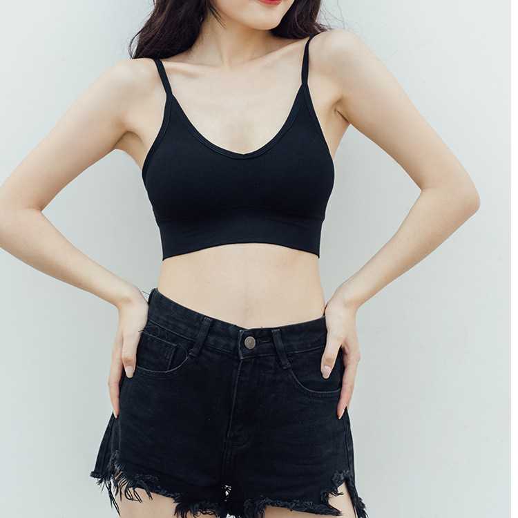 新款直销2014大U美背三角杯U型露背背心带胸垫运动文胸无痕吊带抹