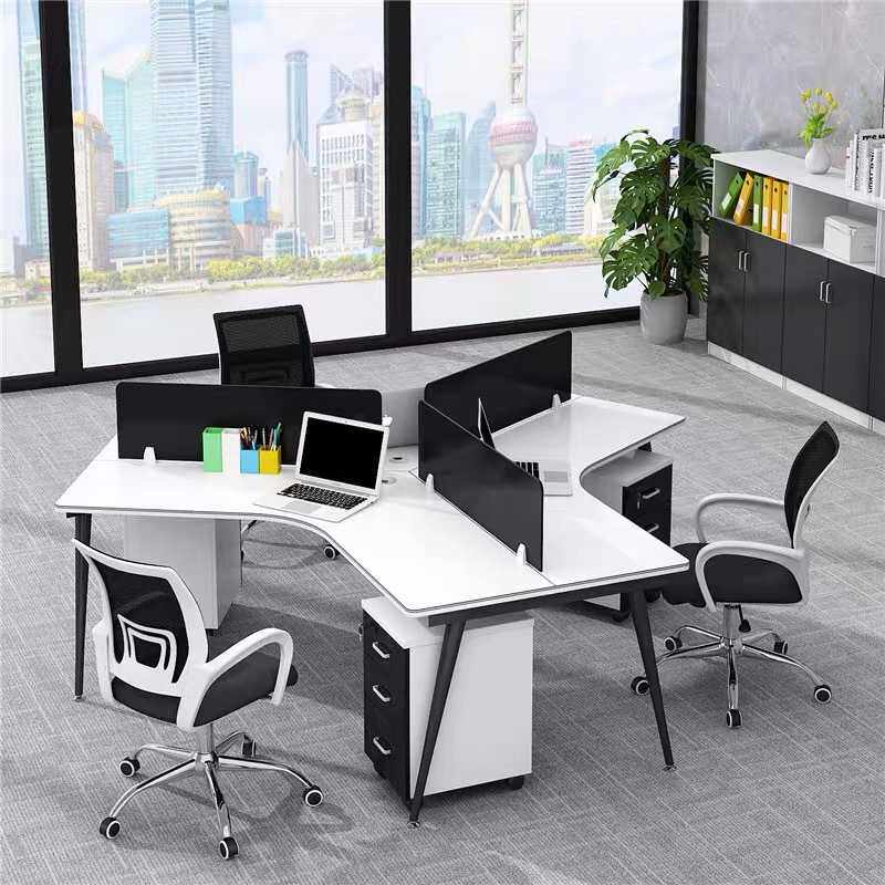 新款直销职员办公桌椅组合办公家具简约现代卡座 3人位卡位 员工L