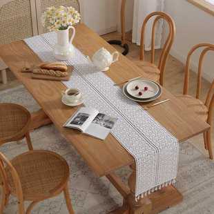 新款直销法式轻奢桌旗镂空茶几电视柜子装饰盖布长桌布布艺桌旗婚