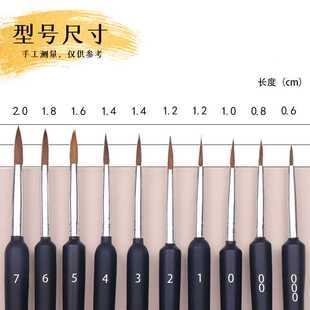 新款直销狼嚎勾线笔画画描边画笔 油画描边狼毫勾线笔 美术画具描