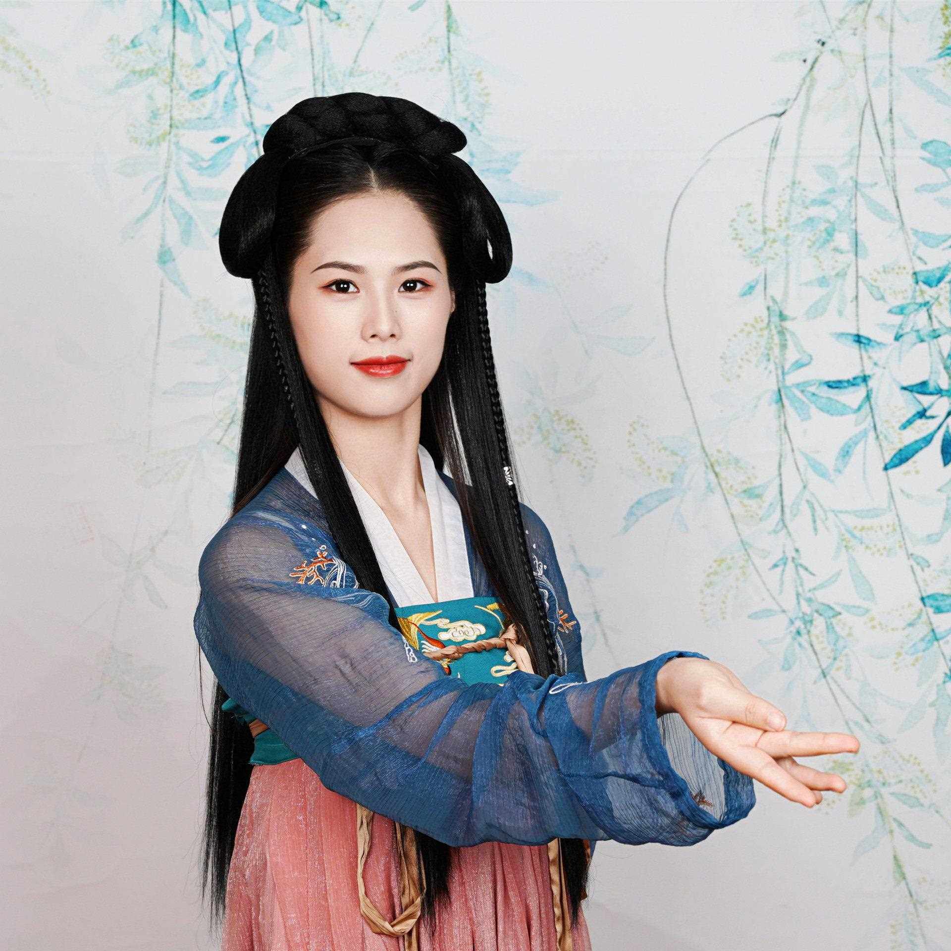 新款直销懒人古装发髻发排一体假发发箍 发包小辫软发箍 古装汉服