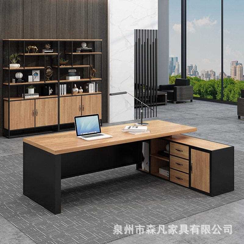 新款直销LOFT带抽屉实木公桌 简约现老板经理大班台人台式电脑桌