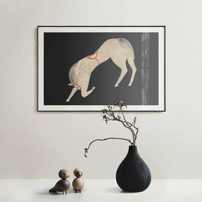 新款直销曲腿马 文艺客厅沙发挂画艺术油画样板间书房装饰画横版,家居饰品,现代装饰画,淘宝优惠券,粉丝福利购,淘宝优惠卷