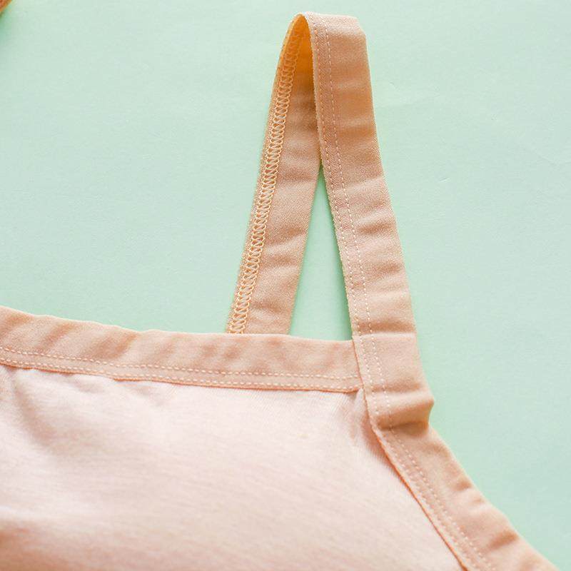 新款直销棉内衣女无钢圈分体杯美背文胸高中少女美背裹胸抹胸学生