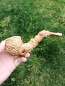 烟斗世家 红木艺术收藏雕刻烟嘴烟具金丝楠木阴沉木如意烟斗