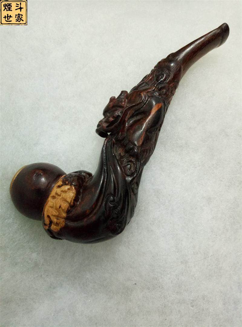 烟斗世家 红木雕刻烟嘴 越南黄花梨黑油梨烟斗烟具 一物一拍
