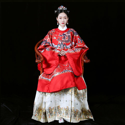 布许原创女妆立领琵琶袖上袄汉服